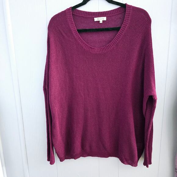 Miracle USA Purple Knit Sweater M/L – Classic, Minimalist, Cozy - Picture 1 of 8